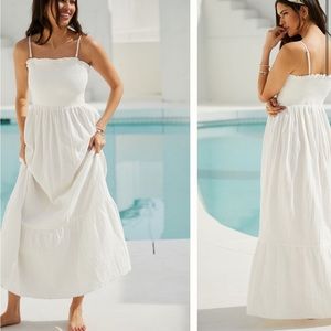 Anthropologie Marisol Smocked Dress Size Small